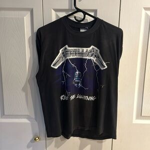 Metallica ride the lightning concert tee size large